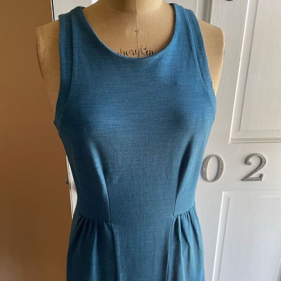 MADEWELL | keynote ponte sleeveless turquoise dress XS - Picture 5 of 13